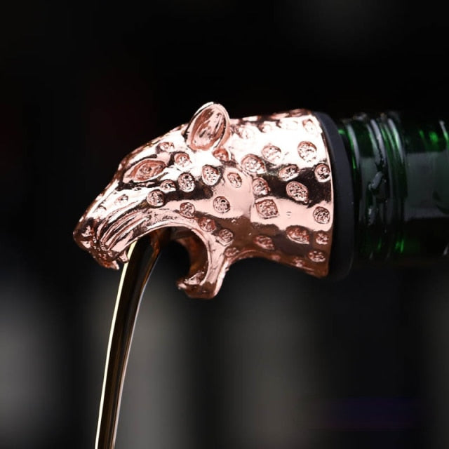 Red Wine Pourer | Sculpted Animal Head Bottle Spout