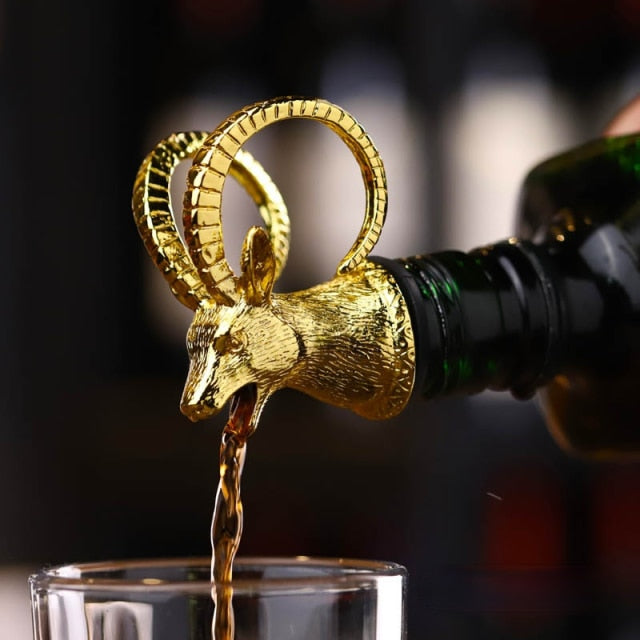 Red Wine Pourer | Sculpted Animal Head Bottle Spout