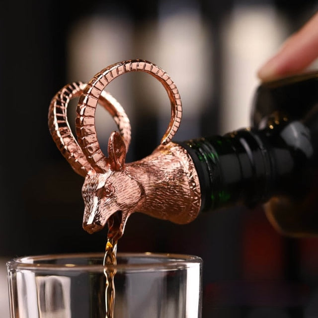Red Wine Pourer | Sculpted Animal Head Bottle Spout