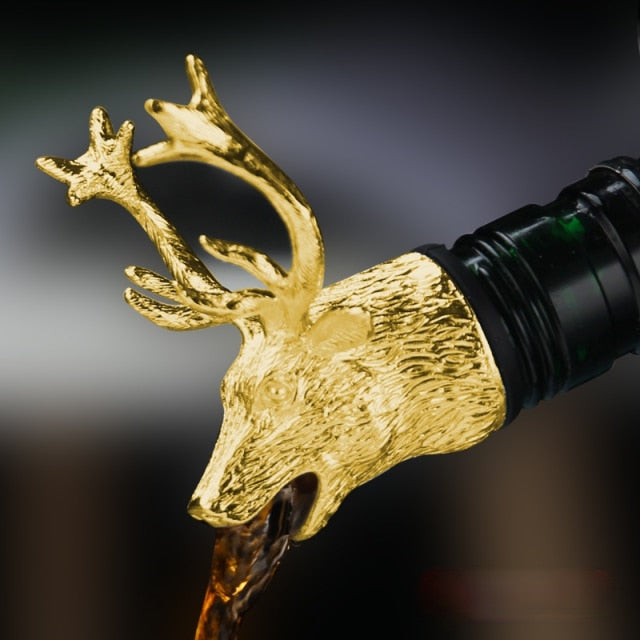 Red Wine Pourer | Sculpted Animal Head Bottle Spout