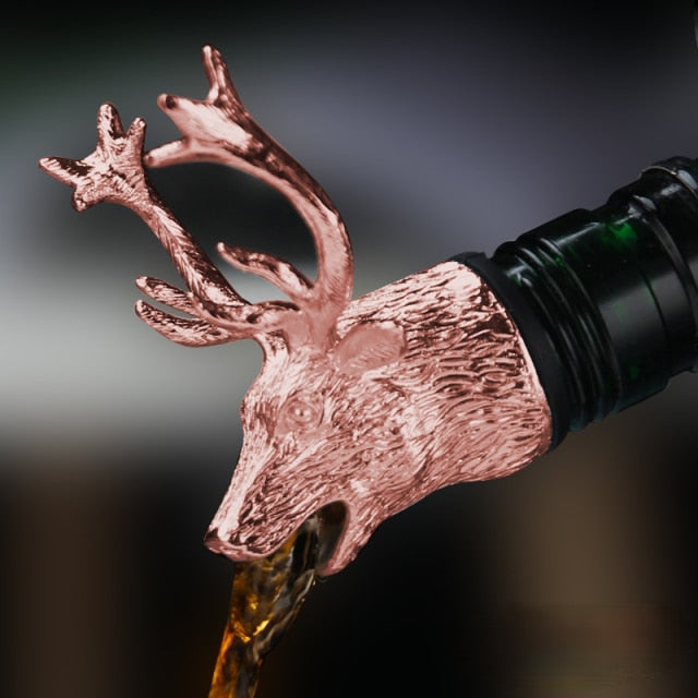 Red Wine Pourer | Sculpted Animal Head Bottle Spout