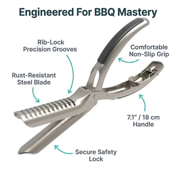 Rib Membrane Remover Tool Stainless Steel | Non-Slip Ergonomic Handle | Rust-Resistant, Dishwasher-Safe BBQ Prep Tool