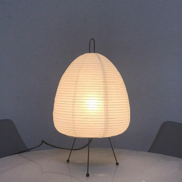 Rice Paper Table Lamp | Japanese-Inspired LED Design | Energy-Efficient Ambient Lighting for Living Room, Bedroom or Office