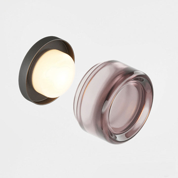 Ripple Textured Glass Wall Light Integrated LED Ambient Glow