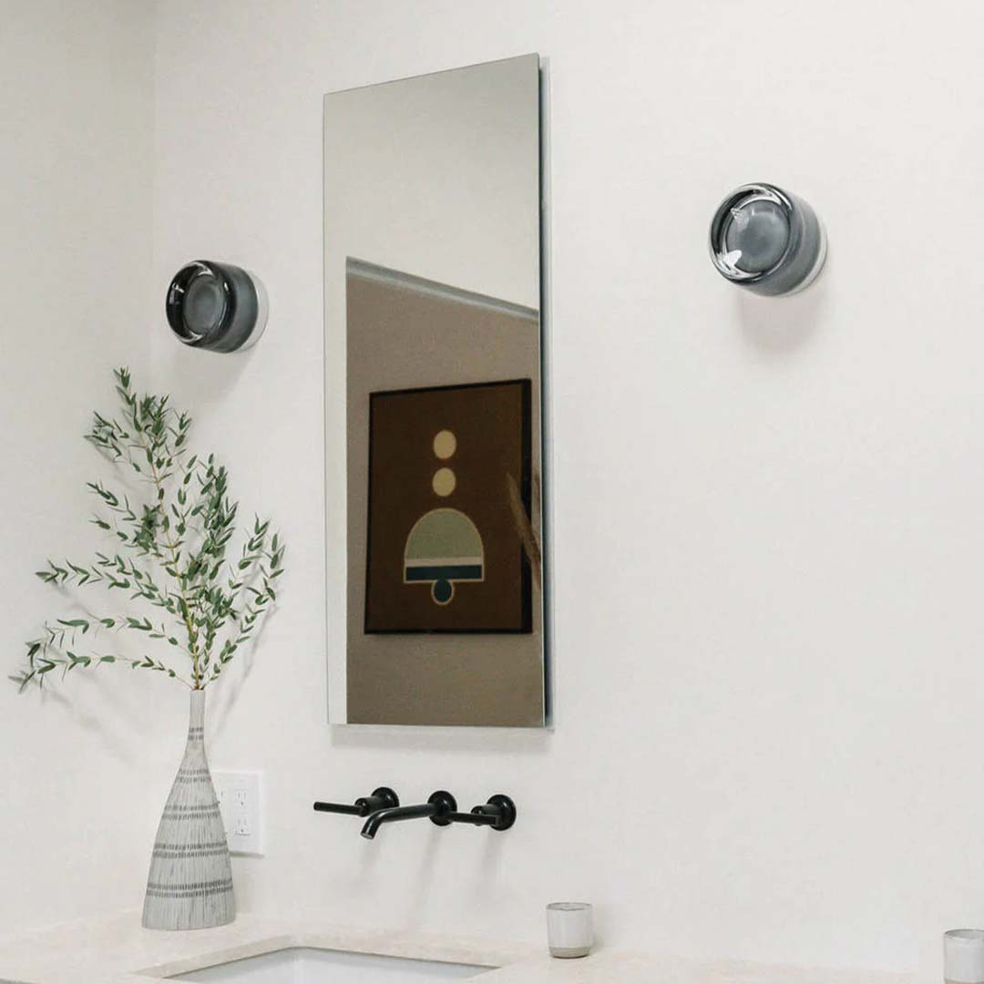 Ripple Textured Glass Wall Light Integrated LED Ambient Glow