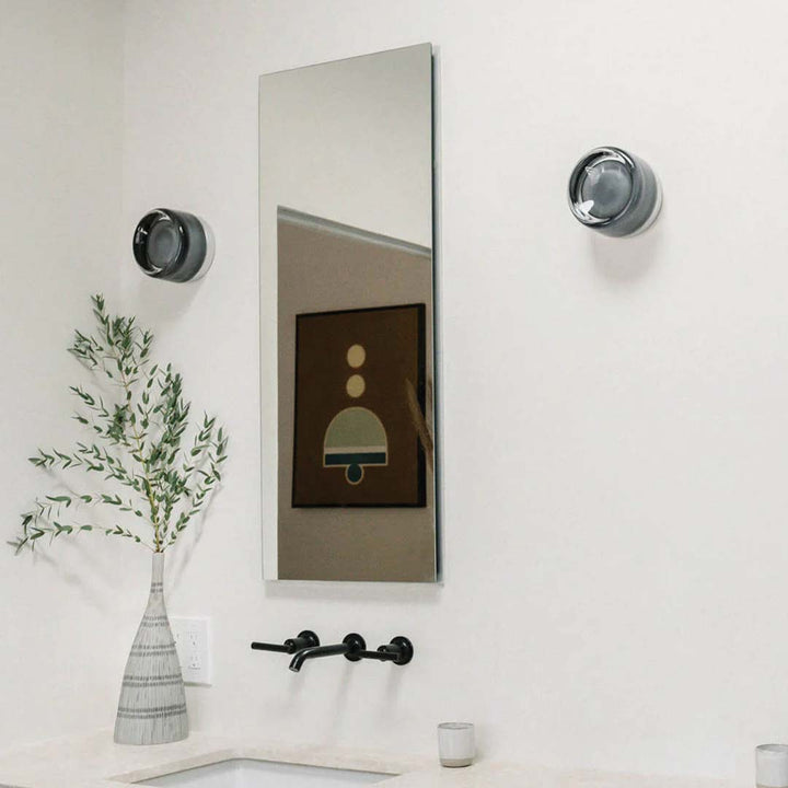Ripple Textured Glass Wall Light Integrated LED Ambient Glow