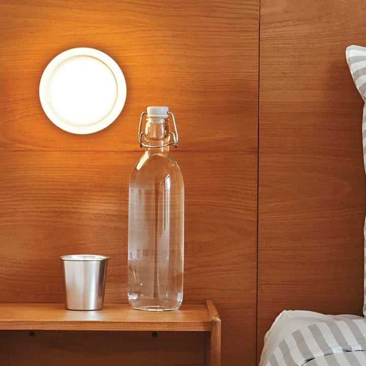 Ripple Textured Glass Wall Light Integrated LED Ambient Glow