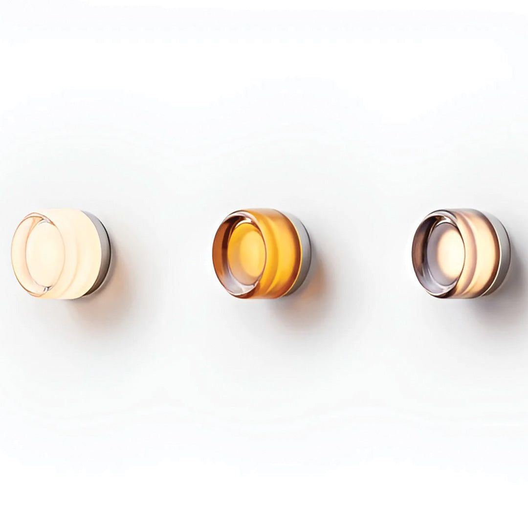 Ripple Textured Glass Wall Light Integrated LED Ambient Glow