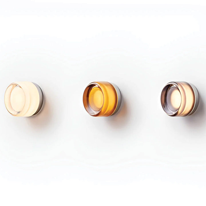 Ripple Textured Glass Wall Light Integrated LED Ambient Glow