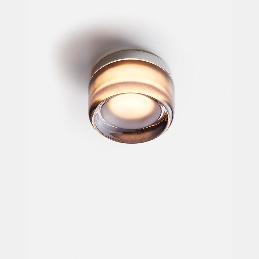 Ripple Textured Glass Wall Light Integrated LED Ambient Glow
