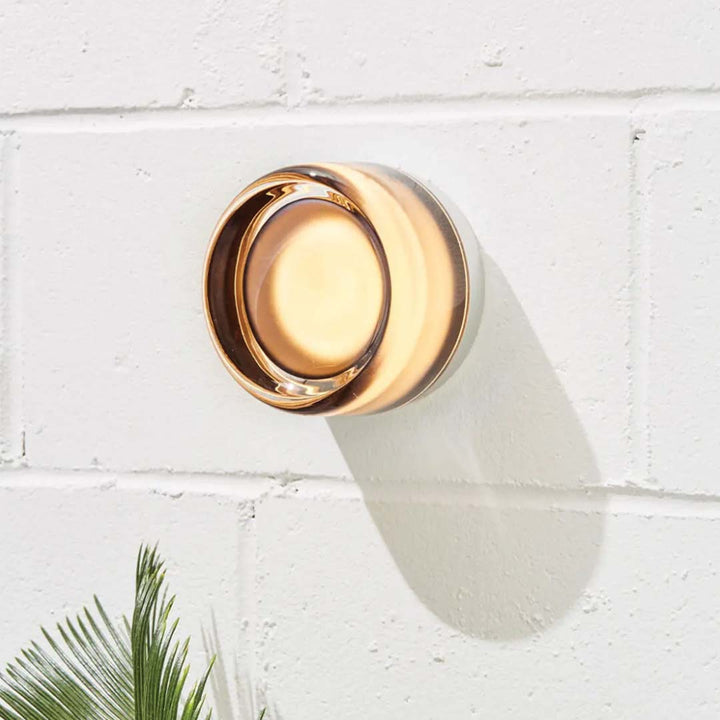 Ripple Textured Glass Wall Light Integrated LED Ambient Glow