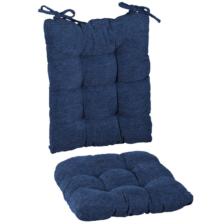 Rocking Chair Cushion Set Tufted Padded with Slip-Resistant Backing