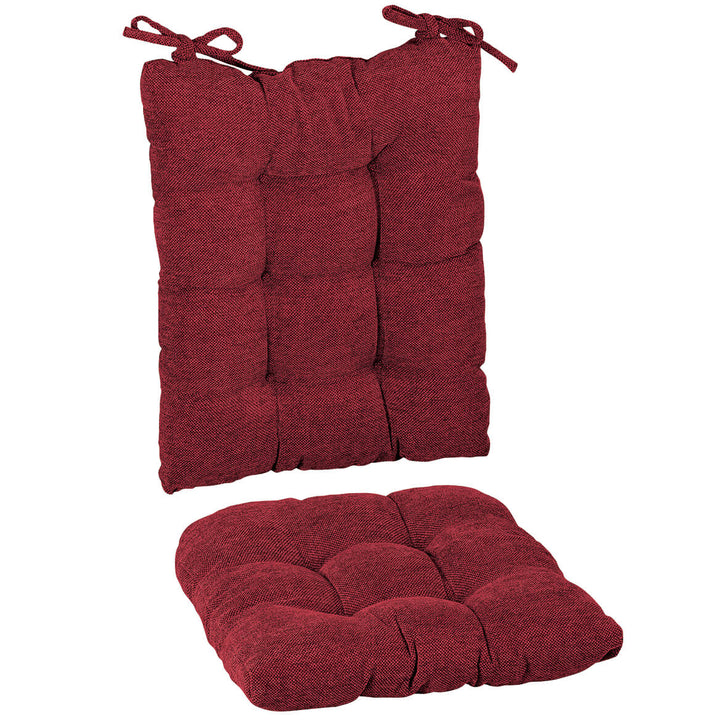 Rocking Chair Cushion Set Tufted Padded with Slip-Resistant Backing