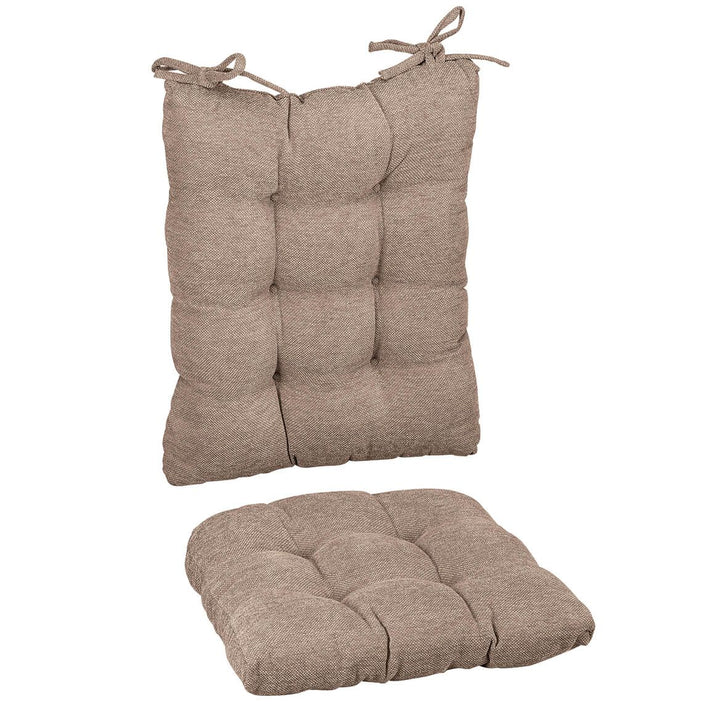 Rocking Chair Cushion Set Tufted Padded with Slip-Resistant Backing
