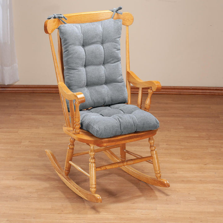 Rocking Chair Cushion Set Tufted Padded with Slip-Resistant Backing