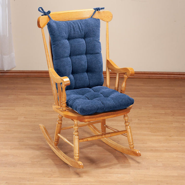 Rocking Chair Cushion Set Tufted Padded with Slip-Resistant Backing