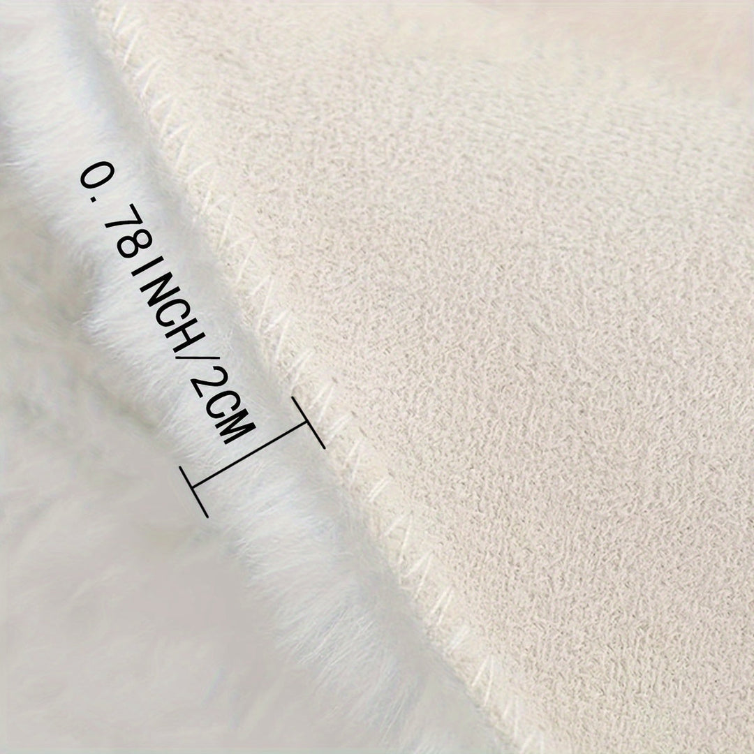 Round Bubble Rug | Raised Puff Grid, Deep Soft Pile