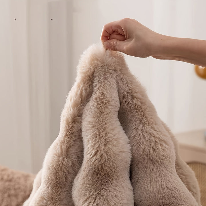 Round Bubble Rug | Raised Puff Grid, Deep Soft Pile