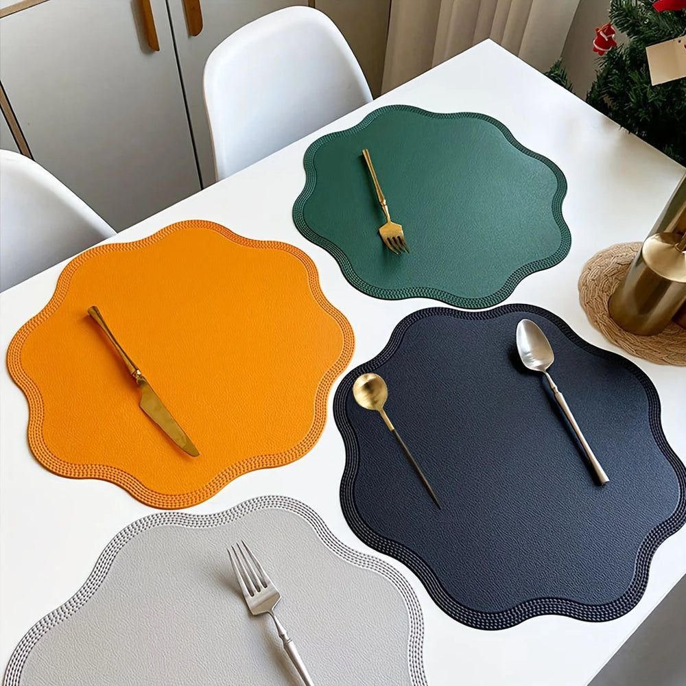 Round Placemats | Scalloped Edge, Punched Border Detail