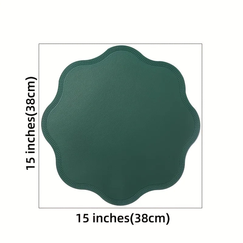 Round Placemats | Scalloped Edge, Punched Border Detail