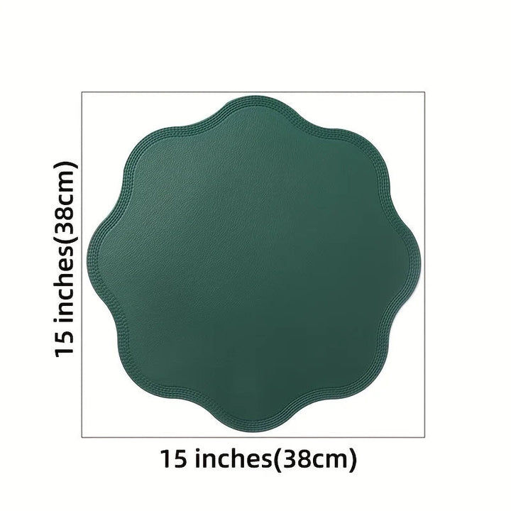 Round Placemats | Scalloped Edge, Punched Border Detail