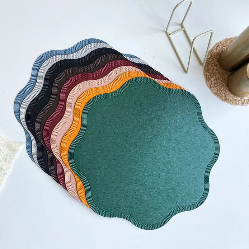 Round Placemats | Scalloped Edge, Punched Border Detail