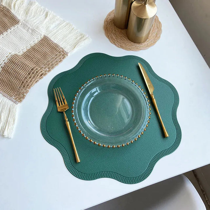 Round Placemats | Scalloped Edge, Punched Border Detail