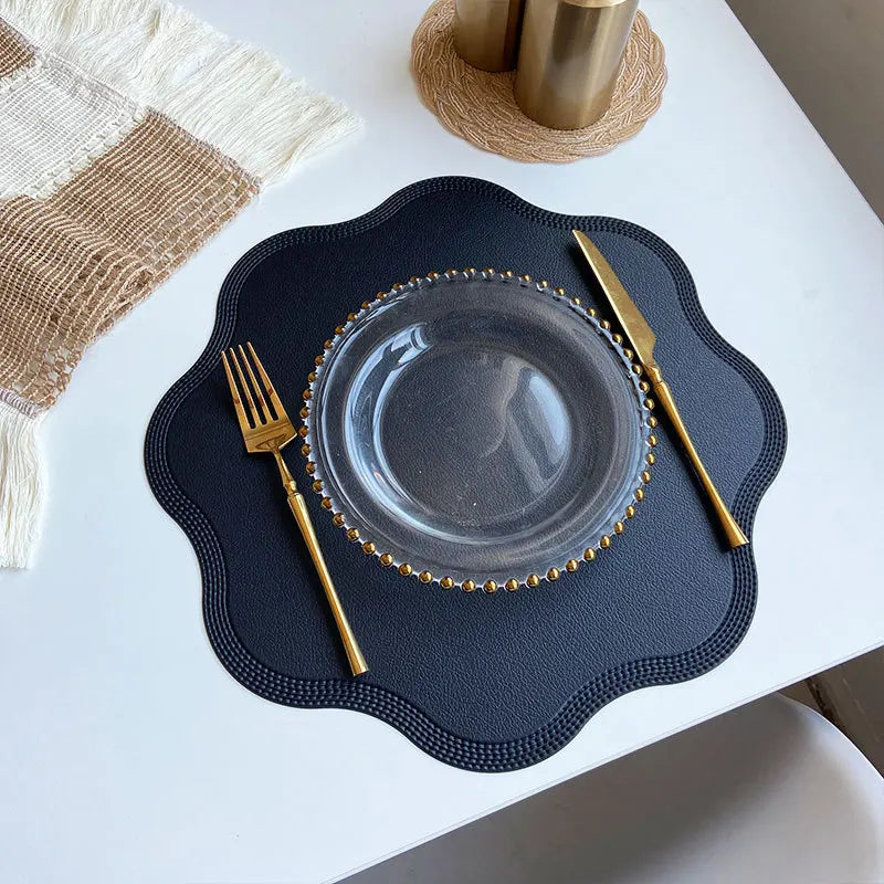 Round Placemats | Scalloped Edge, Punched Border Detail
