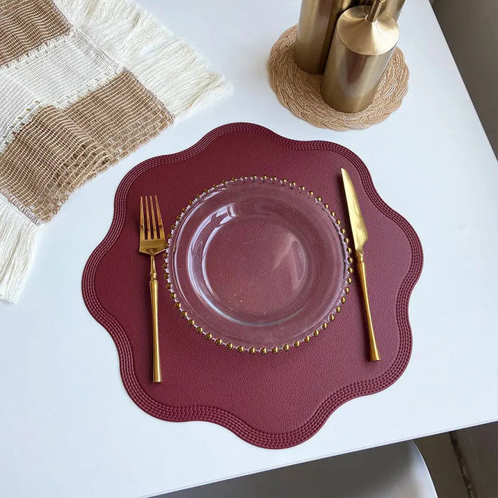Round Placemats | Scalloped Edge, Punched Border Detail
