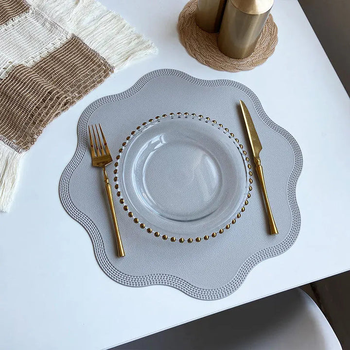 Round Placemats | Scalloped Edge, Punched Border Detail