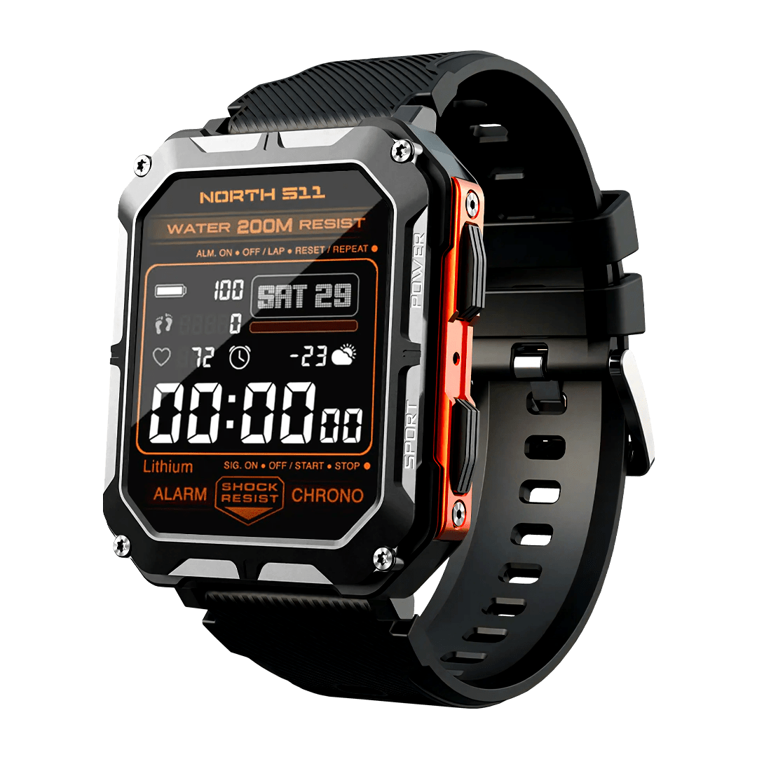 Rugged Smartwatch | IP68 & 10ATM | Heart Rate & Blood Oxygen | 70+ Sport Modes | 10–18 Day Battery