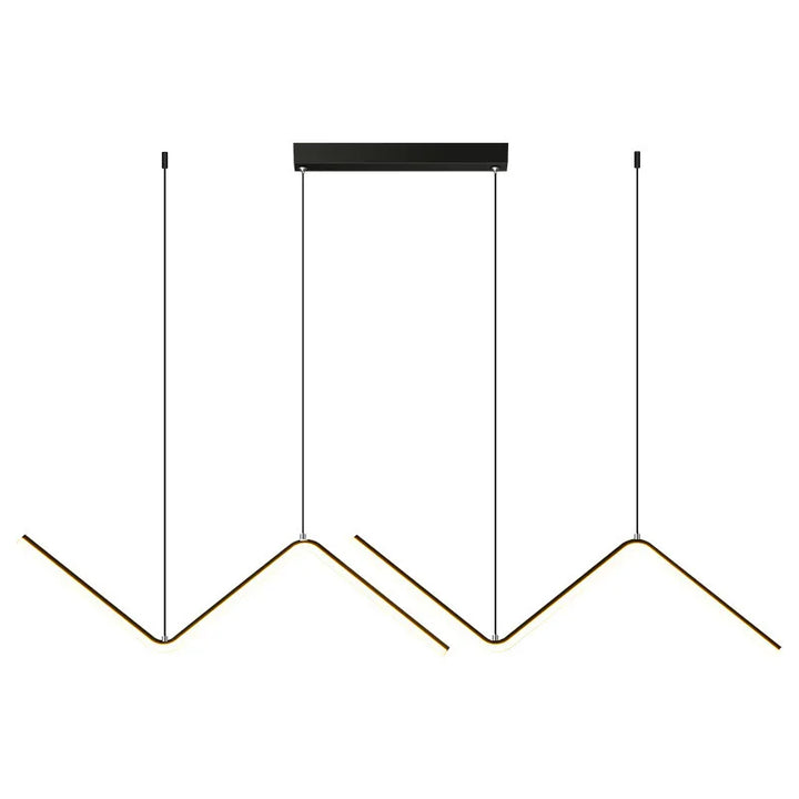 Aluminium Dining Pendant Lamp | Geometric Linear Design with Adjustable Suspension | Energy-Efficient LED Lighting 2