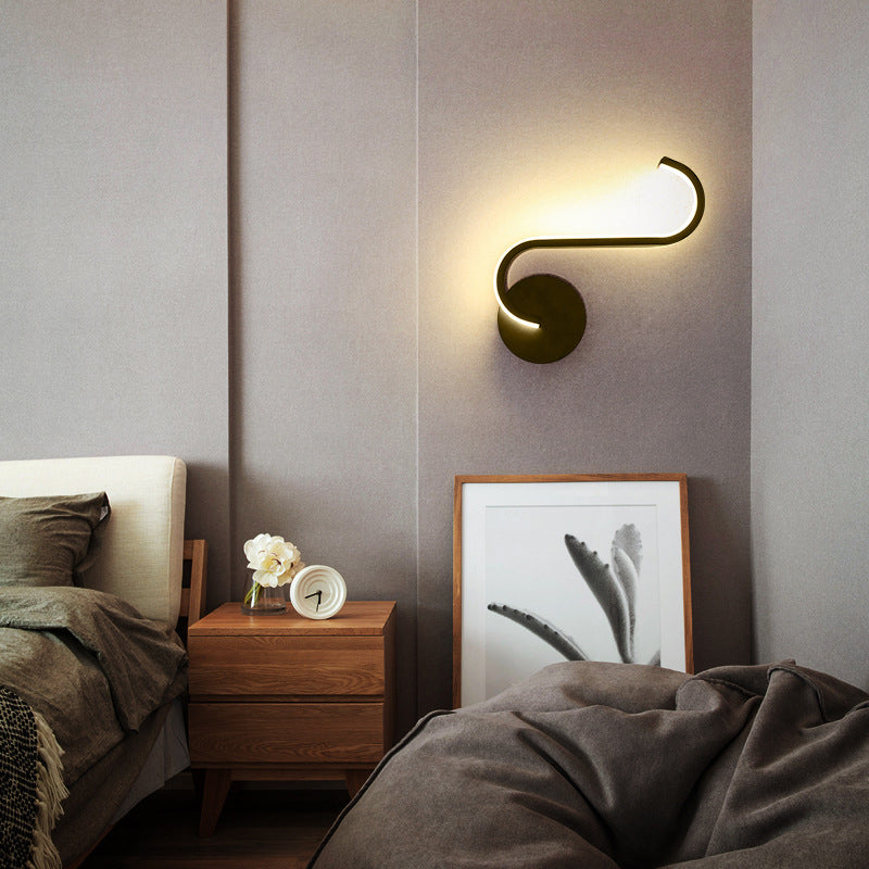 LED Wall Light Arc Design | Aluminium Hardwired Fixture | Soft Halo Glow for Bedrooms, Hallways &amp; Living Rooms 8