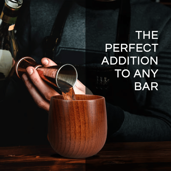 Savor Wooden Cup | Rounded Barrel Shape, Warm In Hand