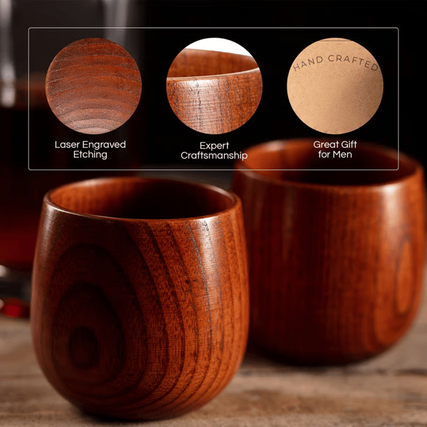 Savor Wooden Cup | Rounded Barrel Shape, Warm In Hand