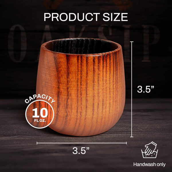 Savor Wooden Cup | Rounded Barrel Shape, Warm In Hand