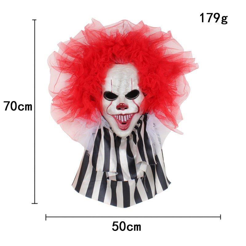 Scary Clown Halloween Door Hanger | Weather-Resistant Wreath Decoration | Indoor & Outdoor Front Porch Wall Decor