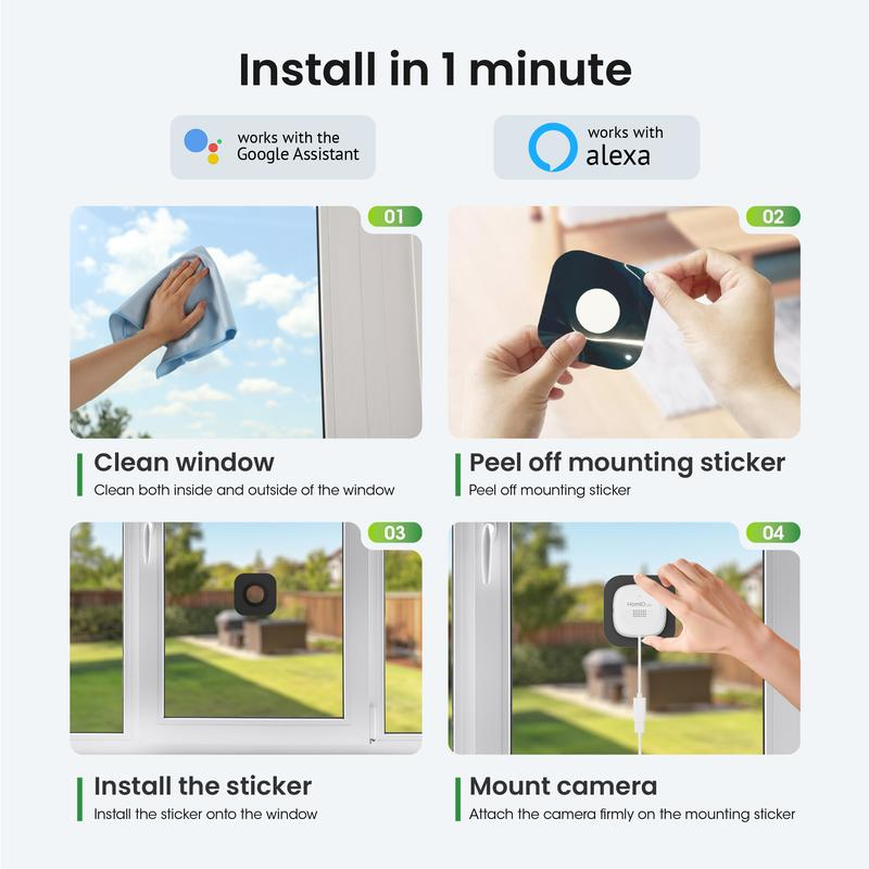 Security Camera 24/7 Recording | HDR Night Vision &amp; Instant Motion Alerts | Encrypted Cloud &amp; Local SD Card Storage