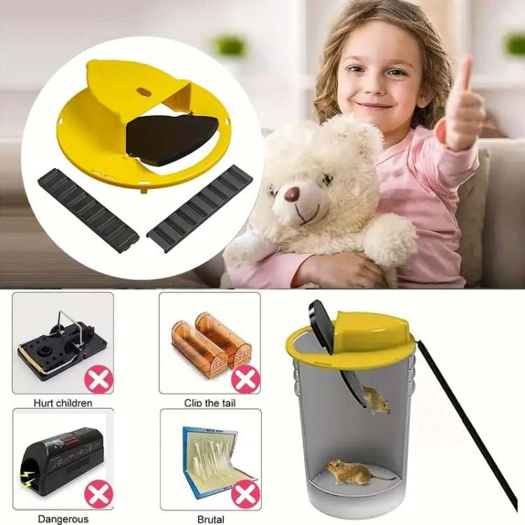 Self-Resetting Mouse Trap | Automatic Multi-Catch Ramp &amp; Tipping Design | Poison-Free, Pet-Safe Rodent Control
