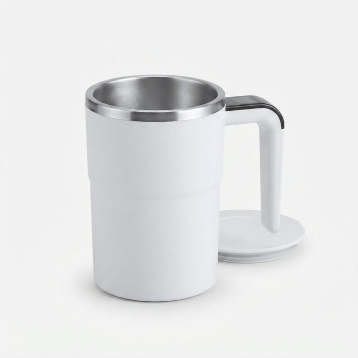 Self-Stirring Coffee Cup Zorenza | LED Temperature Display | 380 ml USB Rechargeable Stainless Steel Mug for Home Office
