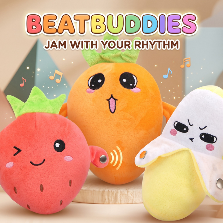 Sensing Rhythm Plush Toy | Moves To Music, Fruit Characters