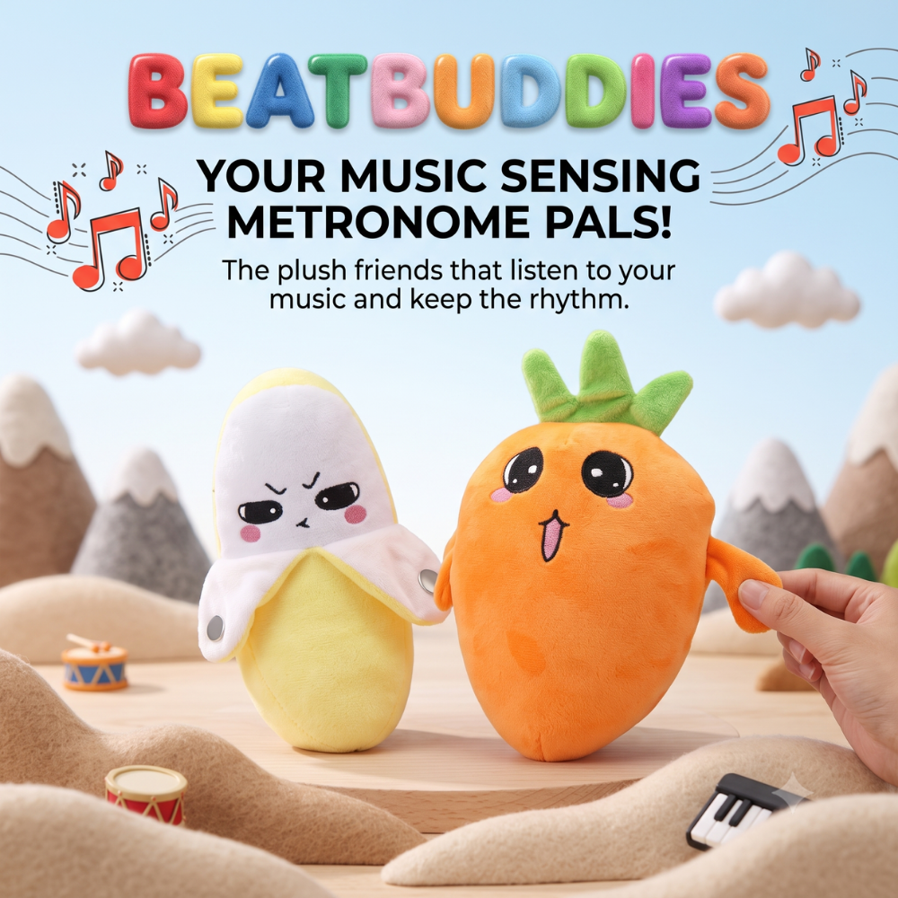 Sensing Rhythm Plush Toy | Moves To Music, Fruit Characters