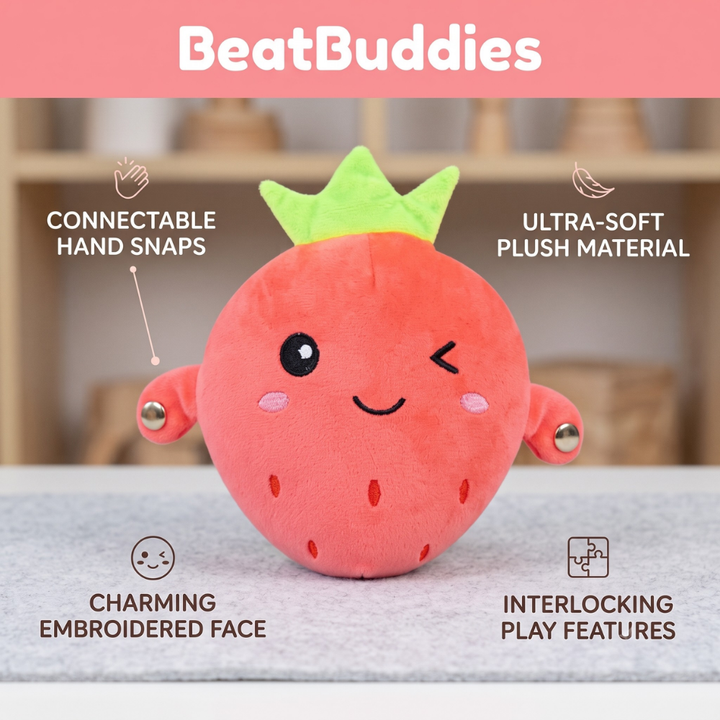 Sensing Rhythm Plush Toy | Moves To Music, Fruit Characters