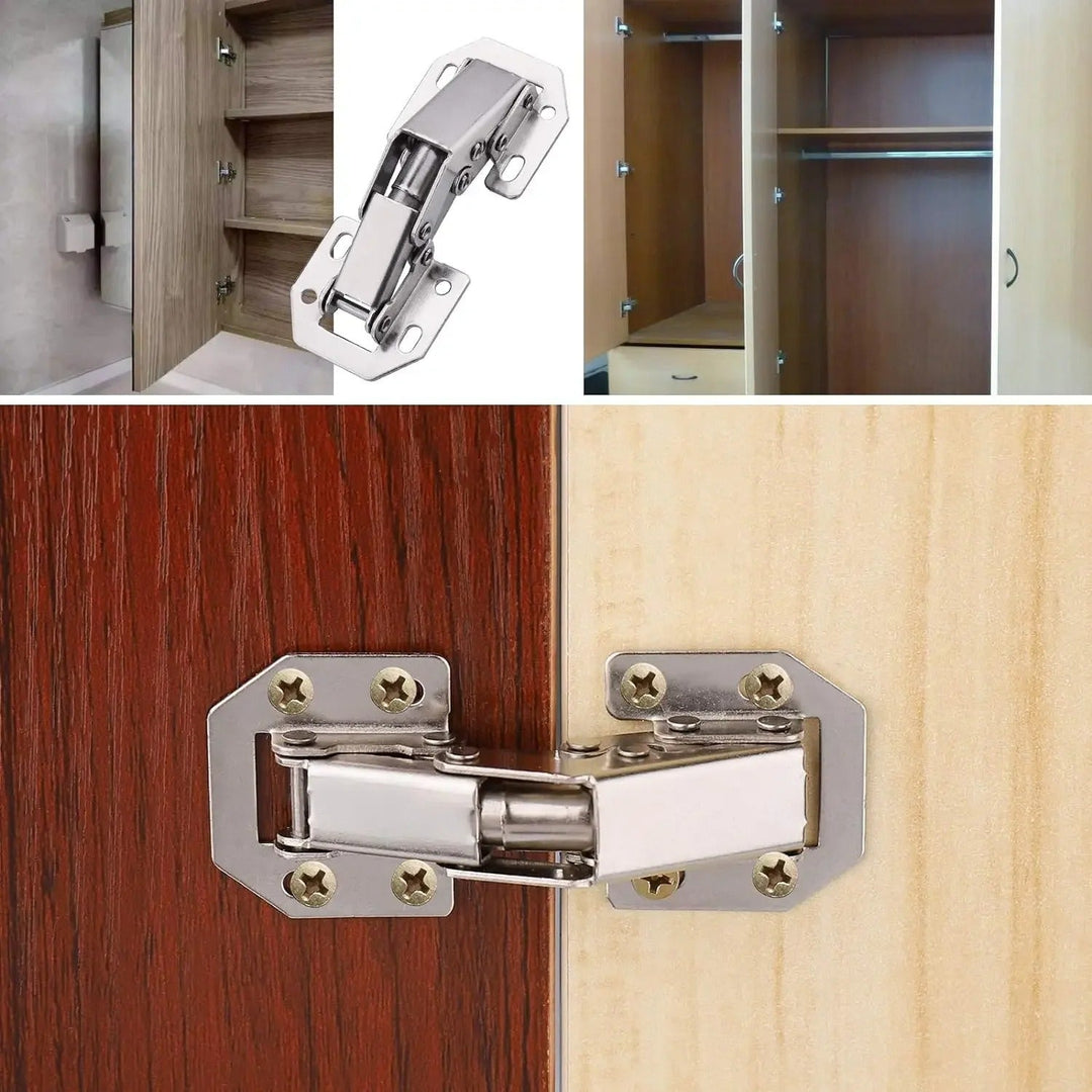 Set of 10 Soft-Close Cabinet Hinges Hydraulic 90-Degree