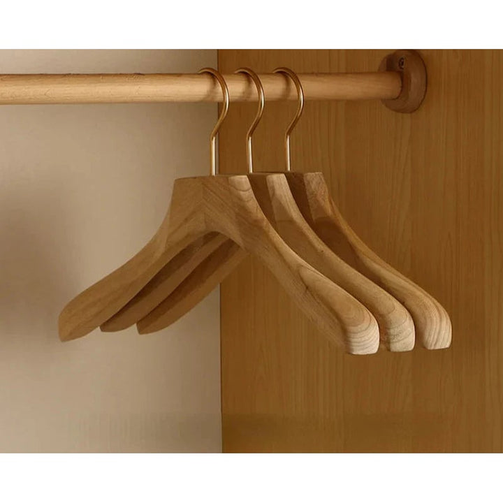 Set of 2 Wide Shoulder Suit Hangers with Trouser Bar