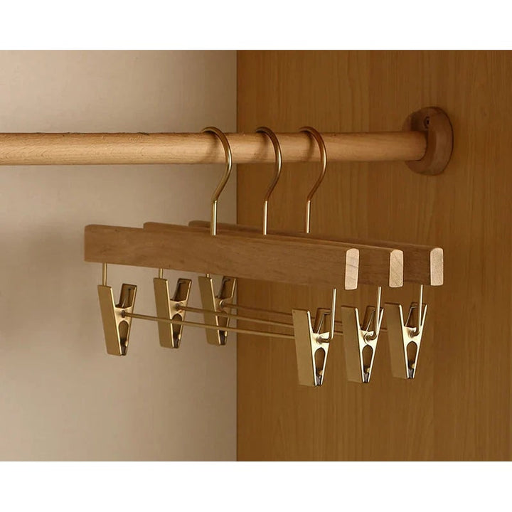 Set of 2 Wide Shoulder Suit Hangers with Trouser Bar