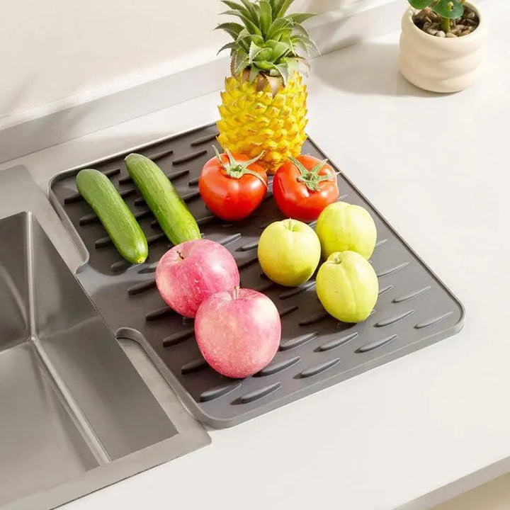 Silicone Drip Mat | Dish Drying Pad with Heat Resistance for Sink &amp; Worktop