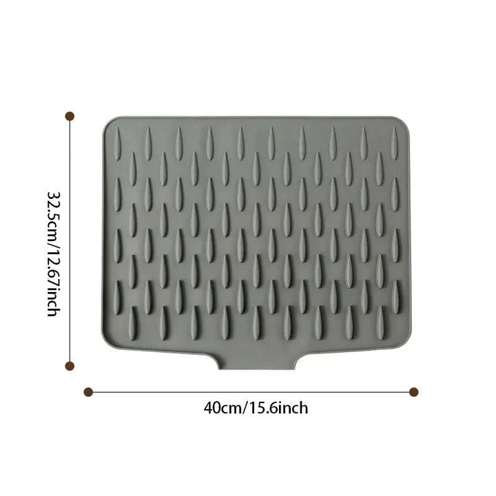 Silicone Drip Mat | Raised Ridges And Angled Drain Spout