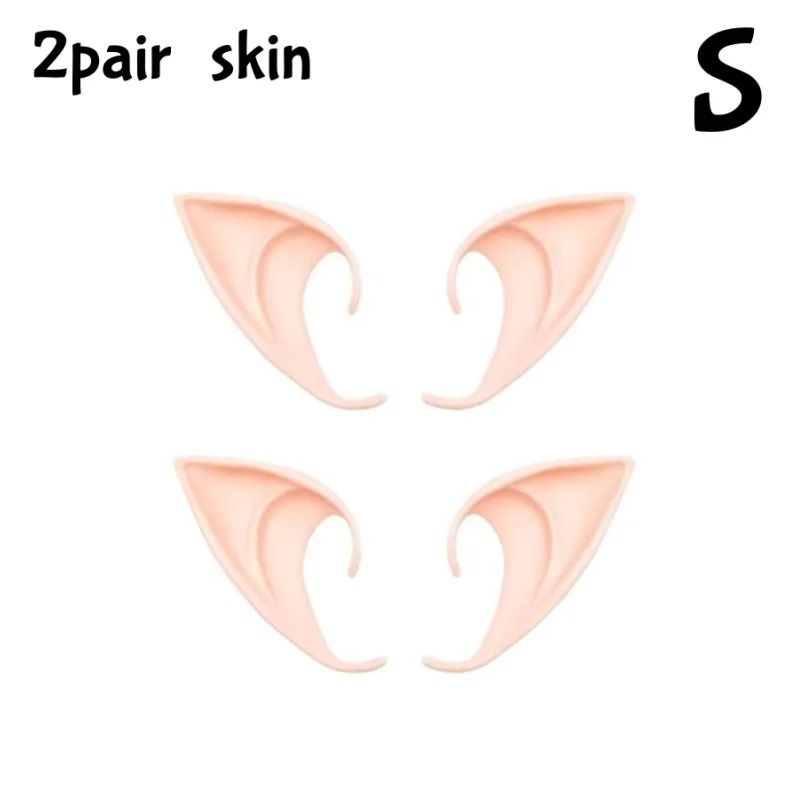 Silicone Elf Ears Cosplay Costume Prop | Hook-On Fit, No Glue Needed | Reusable, Paintable, Skin-Friendly Silicone