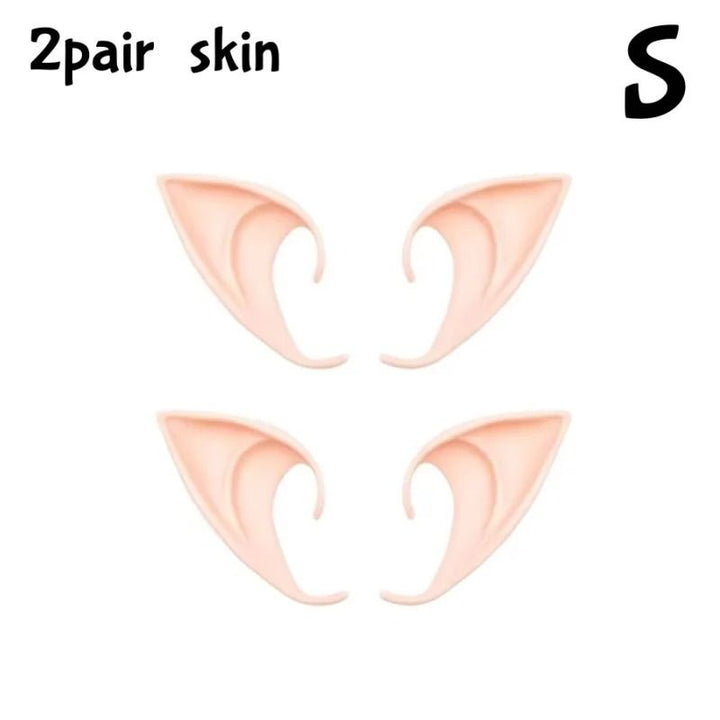 Silicone Elf Ears Cosplay Costume Prop | Hook-On Fit, No Glue Needed | Reusable, Paintable, Skin-Friendly Silicone